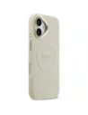 Etui Guess Peony Hot Stamp MagSafe do Apple iPhone 17 beżowy