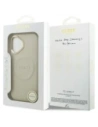 Etui Guess Peony Hot Stamp MagSafe do Apple iPhone 17 beżowy
