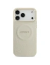 Etui Guess Peony Hot Stamp MagSafe do Apple iPhone 17 Pro Max beżowy