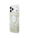 Etui Guess Resin Bottom Glitter MagSafe do Apple iPhone 17 Pro Max złoty