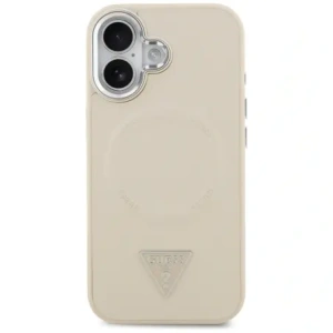 Etui Guess Triangle Logo MagSafe do Apple iPhone 17 beżowy