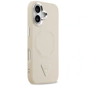 Etui Guess Triangle Logo MagSafe do Apple iPhone 17 beżowy