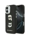 Etui Karl Lagerfeld FW Grained Karl & Choupette Heads Pins & Logo do Apple iPhone 17 czarny