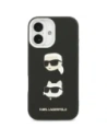 Etui Karl Lagerfeld FW Grained Karl & Choupette Heads Pins & Logo do Apple iPhone 17 czarny