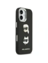 Etui Karl Lagerfeld FW Grained Karl & Choupette Heads Pins & Logo do Apple iPhone 17 czarny