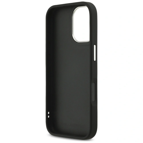 Etui Karl Lagerfeld FW Grained Karl & Choupette Heads Pins & Logo do Apple iPhone 17 czarny