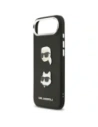 Etui Karl Lagerfeld FW Grained Karl & Choupette Heads Pins & Logo do Apple iPhone Air czarny
