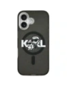 Etui Karl Lagerfeld IML Glitter Karl & Choupette Sketch Logo MagSafe do Apple iPhone 17 czarny