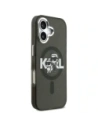 Etui Karl Lagerfeld IML Glitter Karl & Choupette Sketch Logo MagSafe do Apple iPhone 17 czarny