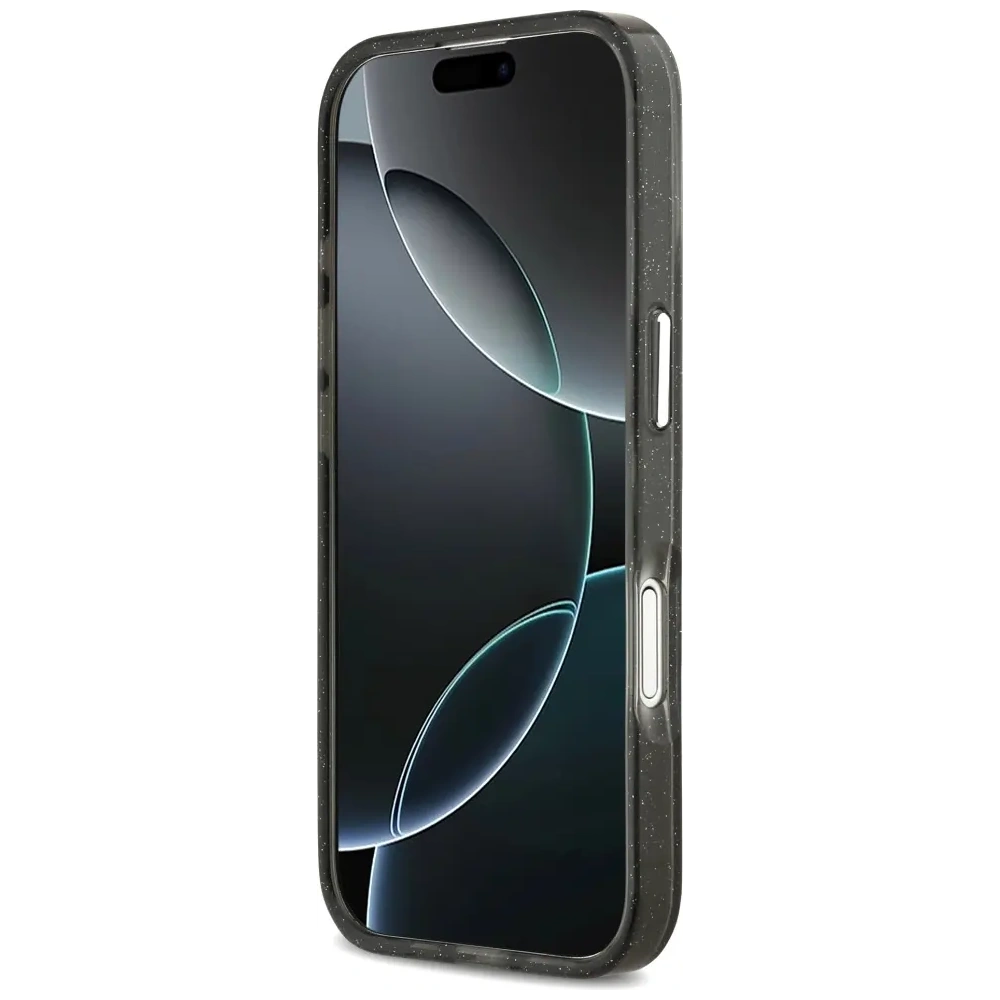 Etui Karl Lagerfeld IML Glitter Karl & Choupette Sketch Logo MagSafe do Apple iPhone 17 czarny