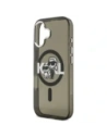 Etui Karl Lagerfeld IML Glitter Karl & Choupette Sketch Logo MagSafe do Apple iPhone 17 czarny