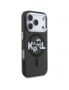 Etui Karl Lagerfeld IML Glitter Karl & Choupette Sketch Logo MagSafe do Apple iPhone 17 Pro czarny