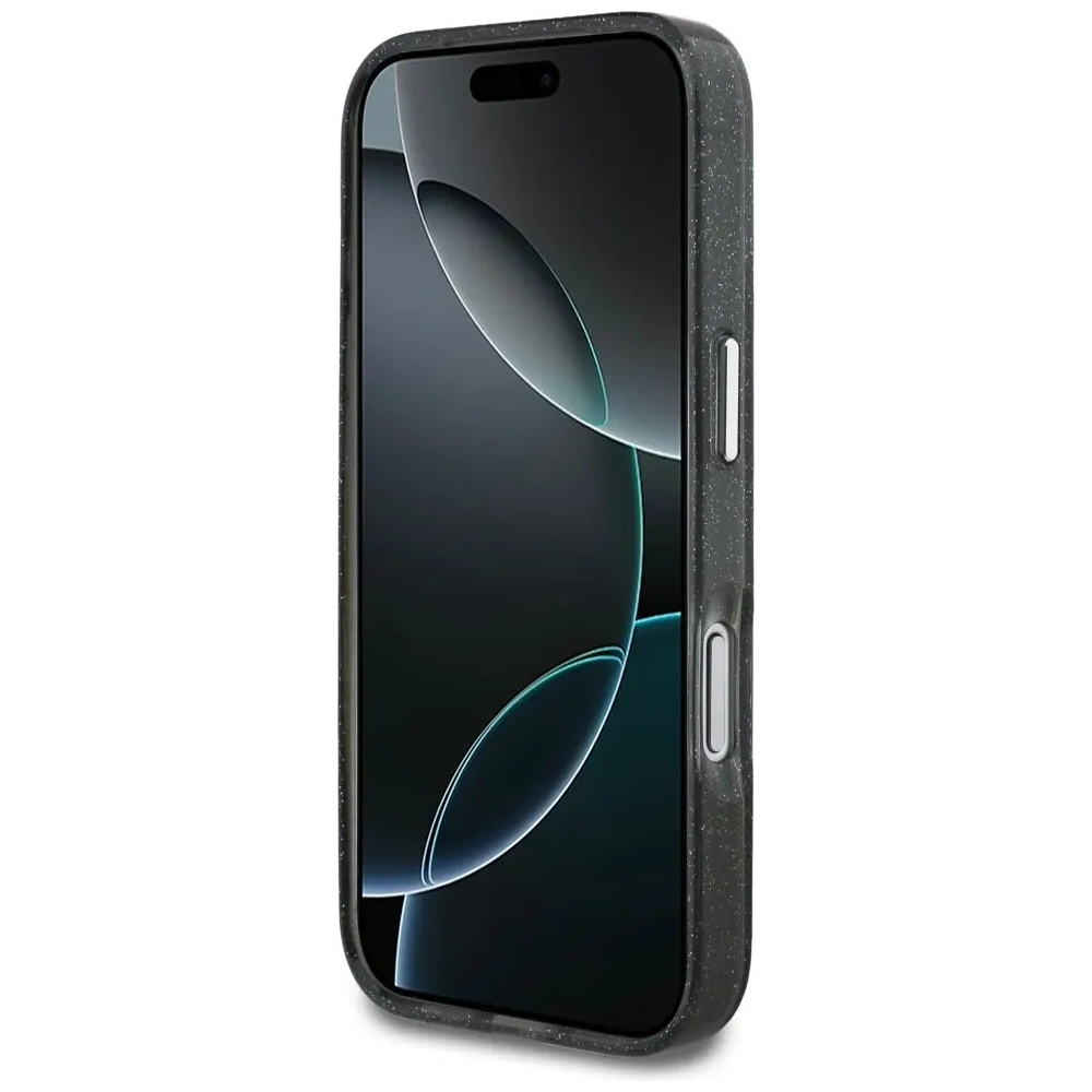 Etui Karl Lagerfeld IML Glitter Karl & Choupette Sketch Logo MagSafe do Apple iPhone 17 Pro czarny