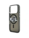Etui Karl Lagerfeld IML Glitter Karl & Choupette Sketch Logo MagSafe do Apple iPhone 17 Pro czarny
