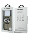 Etui Karl Lagerfeld IML Glitter Karl & Choupette Sketch Logo MagSafe do Apple iPhone 17 Pro czarny
