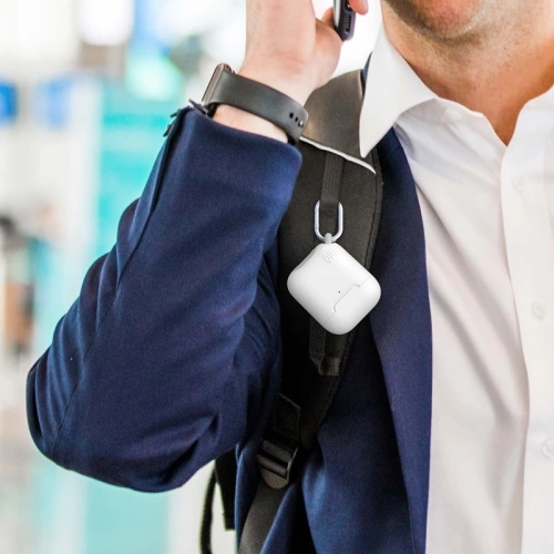 Kup Etui Speck Presidio Pro Apple AirPods z karabińczykiem i ochroną antybakteryjną White/Marble Grey - SPK079WHT - {ean13} - Sklep Home Screen