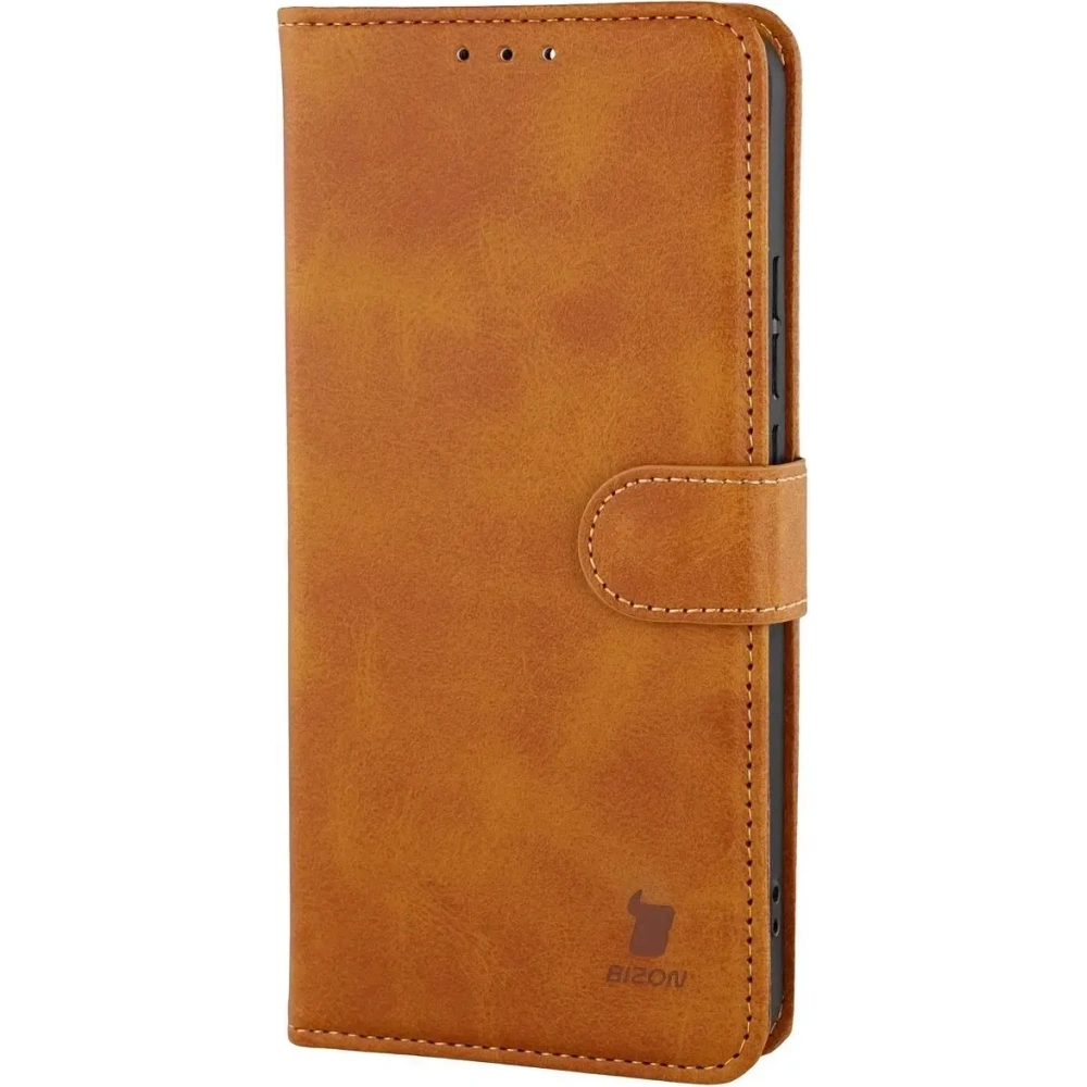 Etui z klapką Bizon Case Pocket do Xiaomi 15T brązowe