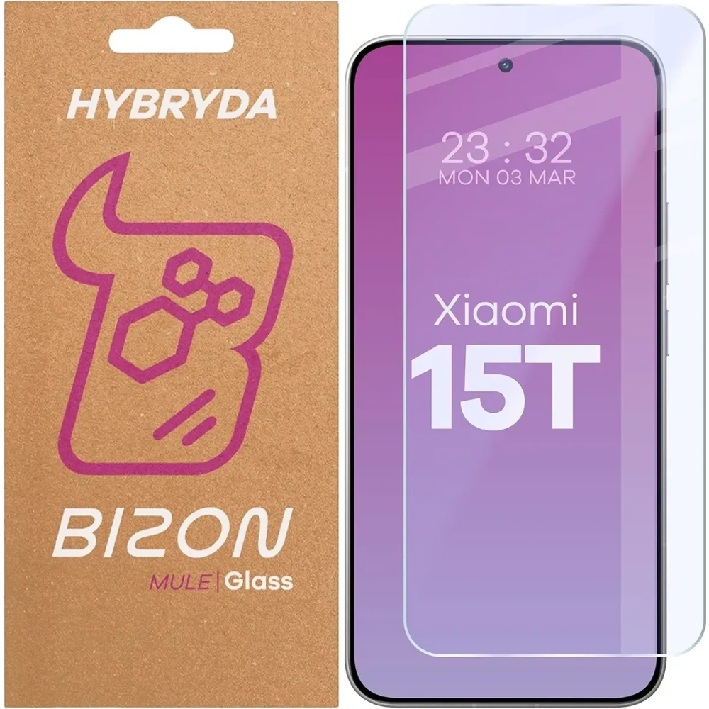 Elastyczne szkło hybrydowe Bizon Glass Mule do Xiaomi 15T