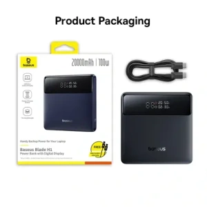 Powerbank Baseus Blade H1 20000mAh 100W z wyświetlaczem czarny