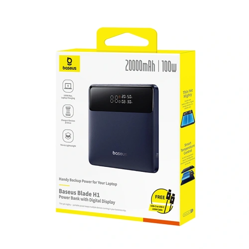 Powerbank Baseus Blade H1 20000mAh 100W z wyświetlaczem czarny