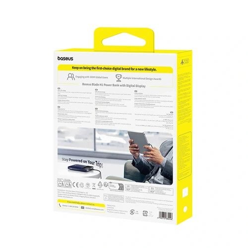 Powerbank Baseus Blade H1 20000mAh 100W z wyświetlaczem czarny