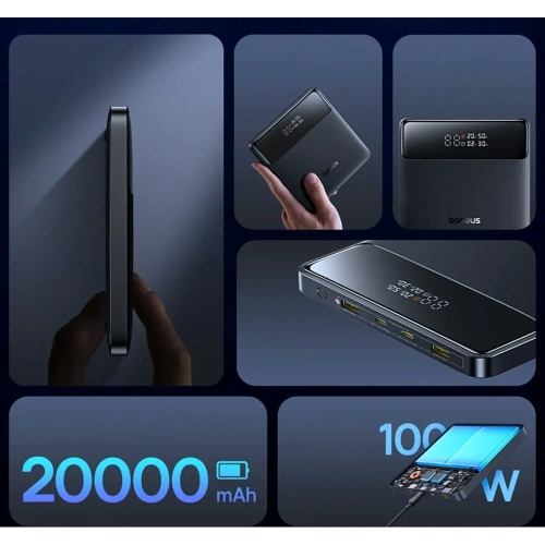 Powerbank Baseus Blade H1 20000mAh 100W z wyświetlaczem czarny
