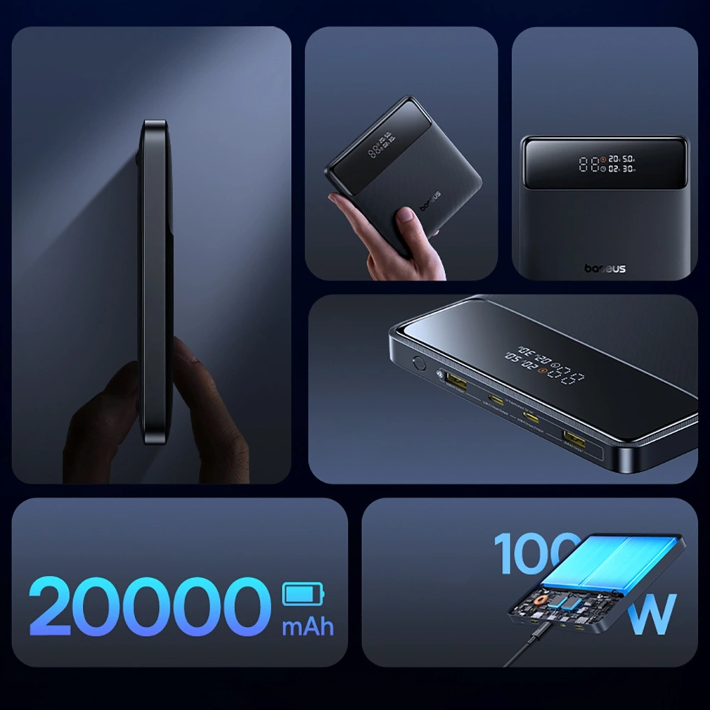 Powerbank Baseus Blade H1 20000mAh 100W z wyświetlaczem czarny