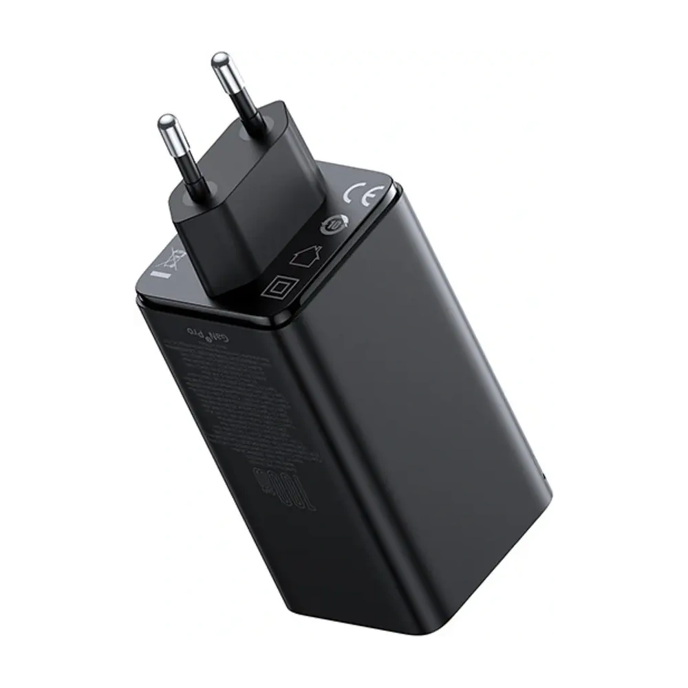 Ładowarka Baseus GaN6 Pro 100W 2xUSB-A, 2xUSB-C + kabel USB-C 100W 1m czarna