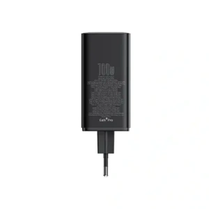 Ładowarka Baseus GaN6 Pro 100W 2xUSB-A, 2xUSB-C + kabel USB-C 100W 1m czarna