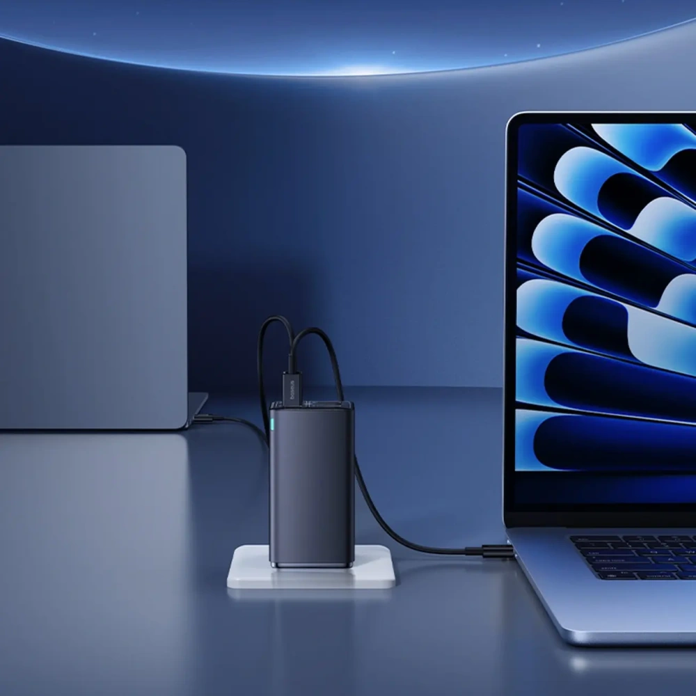 Ładowarka Baseus GaN6 Pro 100W 2xUSB-A, 2xUSB-C + kabel USB-C 100W 1m czarna