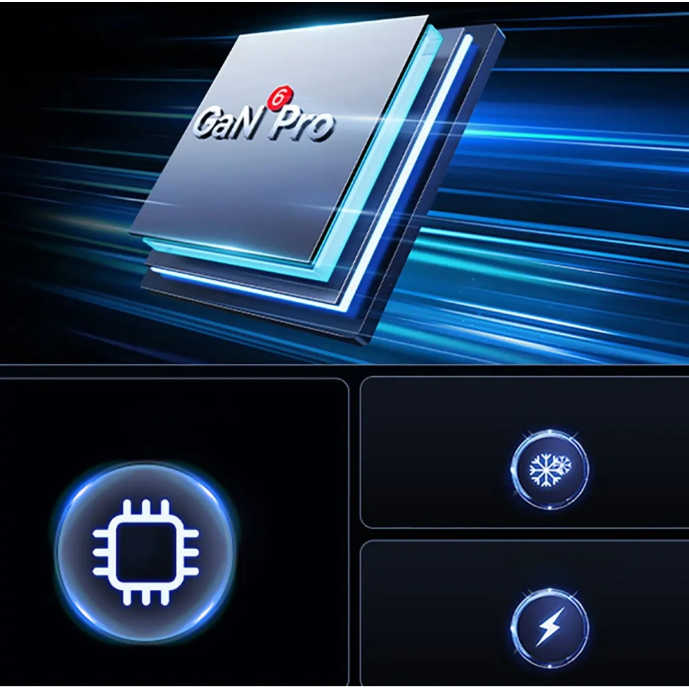 Ładowarka Baseus GaN6 Pro 100W 2xUSB-A, 2xUSB-C + kabel USB-C 100W 1m czarna