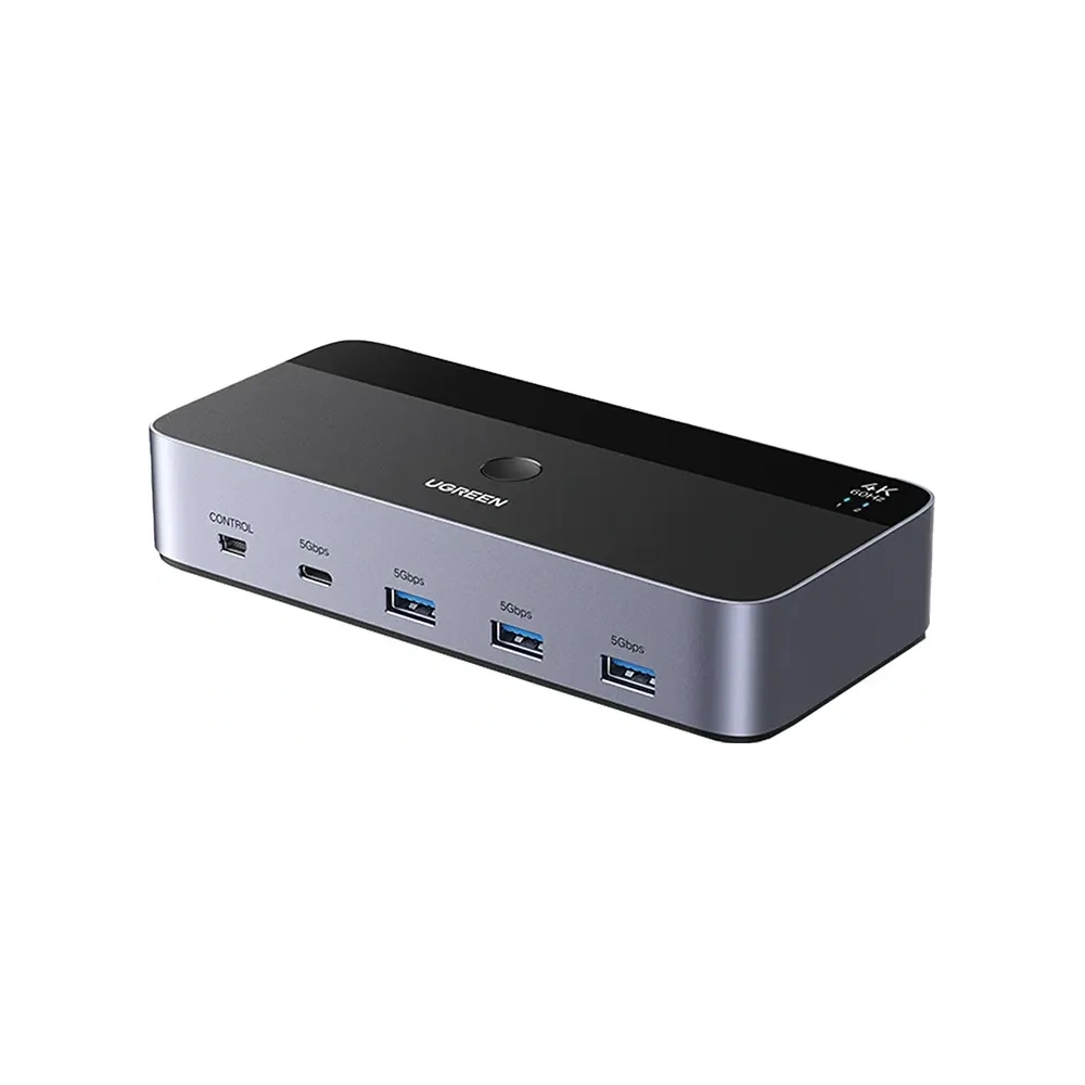 Przełącznik KVM HDMI na dwa monitory Ugreen AK500, 2 wejścia 2 wyjścia