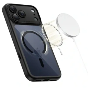 Etui Tech-Protect Magpeak MagSafe CC do Apple iPhone 17 Pro Max Black/clear