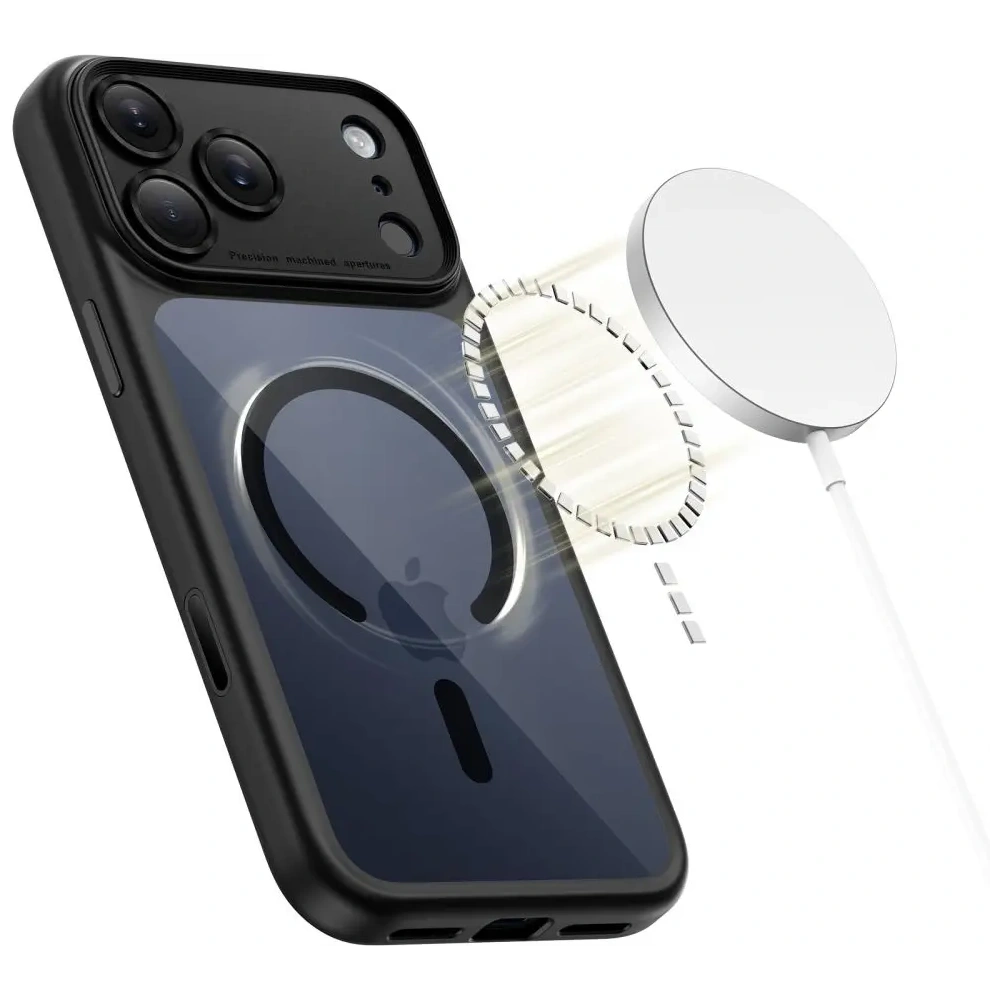 Etui Tech-Protect Magpeak MagSafe CC do Apple iPhone 17 Pro Max Black/clear