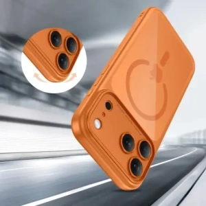 Etui Tech-Protect Magpeak MagSafe CC do Apple iPhone 17 Pro Cosmic Orange/clear