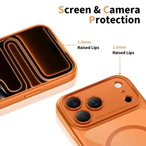 Etui Tech-Protect Magpeak MagSafe CC do Apple iPhone 17 Pro Max Cosmic Orange/clear