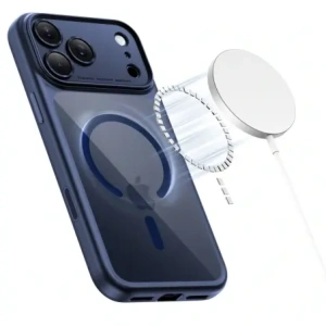 Etui Tech-Protect Magpeak MagSafe CC do Apple iPhone 17 Pro Max Deep Blue/clear