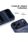 Etui Tech-Protect Magpeak MagSafe CC do Apple iPhone 17 Pro Max Deep Blue/clear