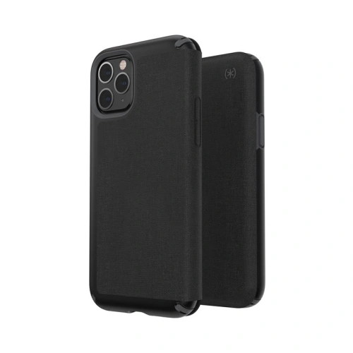 Kup Speck Tasche Presidio Folio iPhone 11 Pro mit Kartenfach + Standfuß Heathered Black/Slate Grey - SPK076BLK - {ean13} - Sklep Home Screen