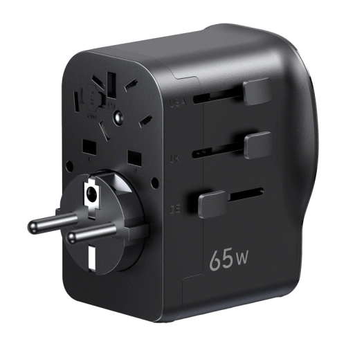 Uniwersalny adapter podróżny ładowarka sieciowa Ugreen S550, 65W, 2x USB-C, 1x USB-A Uniwersalny adapter podróżny ładowarka sieciowa Ugreen S550, 65W, 2x USB-C, 1x USB-A