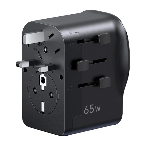 Uniwersalny adapter podróżny ładowarka sieciowa Ugreen S550, 65W, 2x USB-C, 1x USB-A Uniwersalny adapter podróżny ładowarka sieciowa Ugreen S550, 65W, 2x USB-C, 1x USB-A