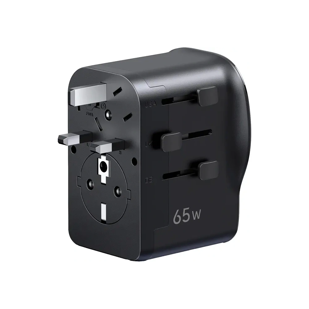 Uniwersalny adapter podróżny ładowarka sieciowa Ugreen S550, 65W, 2x USB-C, 1x USB-A