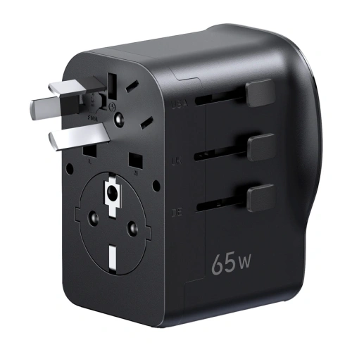 Uniwersalny adapter podróżny ładowarka sieciowa Ugreen S550, 65W, 2x USB-C, 1x USB-A Uniwersalny adapter podróżny ładowarka sieciowa Ugreen S550, 65W, 2x USB-C, 1x USB-A