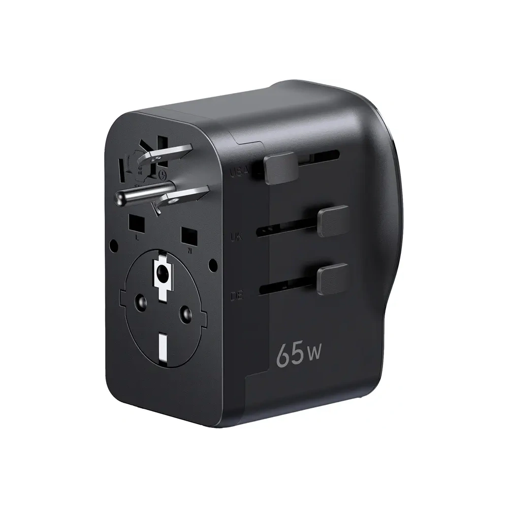 Uniwersalny adapter podróżny ładowarka sieciowa Ugreen S550, 65W, 2x USB-C, 1x USB-A