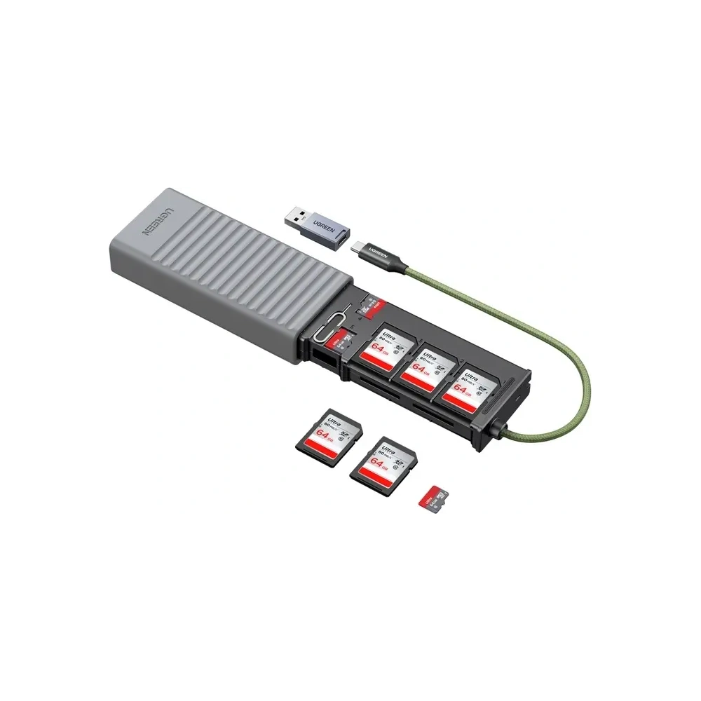 Adapter / Czytnik kart pamięci Ugreen CM856 USB / USB-C do kart SD i microSD