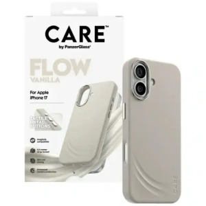 Etui CARE by PanzerGlass FLOW MagSafe iPhone 17 waniliowy Etui CARE by PanzerGlass FLOW MagSafe iPhone 17 waniliowy