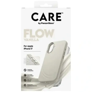 Etui CARE by PanzerGlass FLOW MagSafe iPhone 17 waniliowy Etui CARE by PanzerGlass FLOW MagSafe iPhone 17 waniliowy