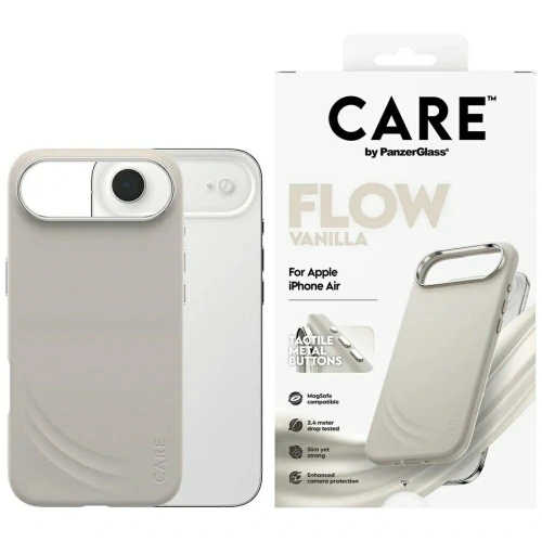 Etui CARE by PanzerGlass FLOW MagSafe iPhone Air waniliowy Etui CARE by PanzerGlass FLOW MagSafe iPhone Air waniliowy