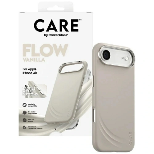 Etui CARE by PanzerGlass FLOW MagSafe iPhone Air waniliowy Etui CARE by PanzerGlass FLOW MagSafe iPhone Air waniliowy