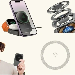 Stacja ładująca 3 w 1 iPhone Apple Watch AirPods Dudao A11 Max indukcyjna kompatybilna z MagSafe Grey Stacja ładująca 3 w 1 iPhone Apple Watch AirPods Dudao A11 Max indukcyjna kompatybilna z MagSafe Grey